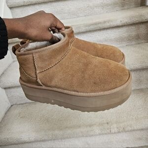 Ugg Classic Ultra Mini Platform Suede Boots